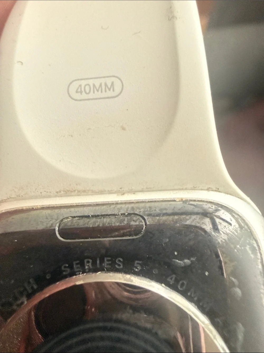 Apple Watch with White Band and White Magnetic Charger